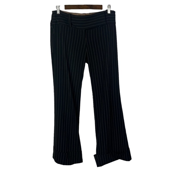 Necessary Objects Y2K Black Pin Stripe Dress Pants S - Picture 1 of 3